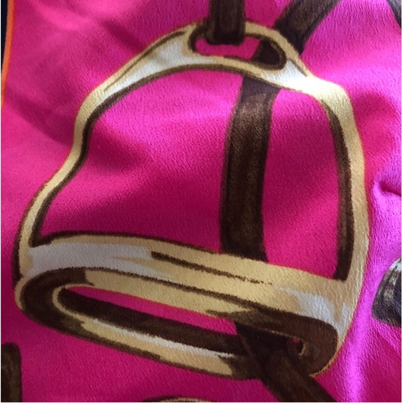 RALPH LAUREN Rare Pink Equestrian Horse Bit Stirrup Beautiful Luxury Blouse Sm - Picture 9 of 15